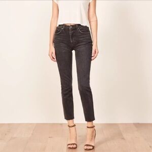 Reformation Julia Crop High Cigarette Jean - Pacific wash